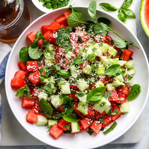 Cucumber,Basil,and Watermelon Salad - Image 2